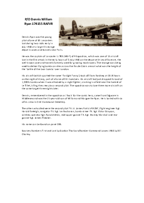 A preview of a PDF biography for Ryan, Dennis William